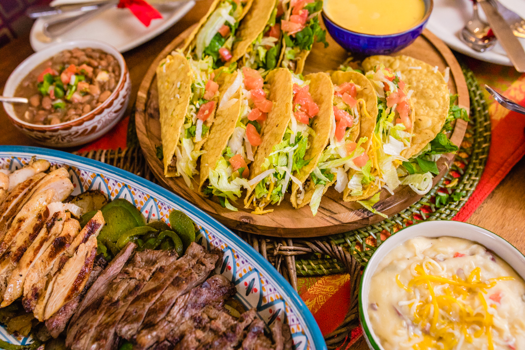 Party platter of food at Abuelo's