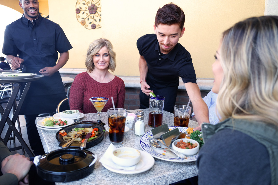 Guests dining outside at Abuelo's